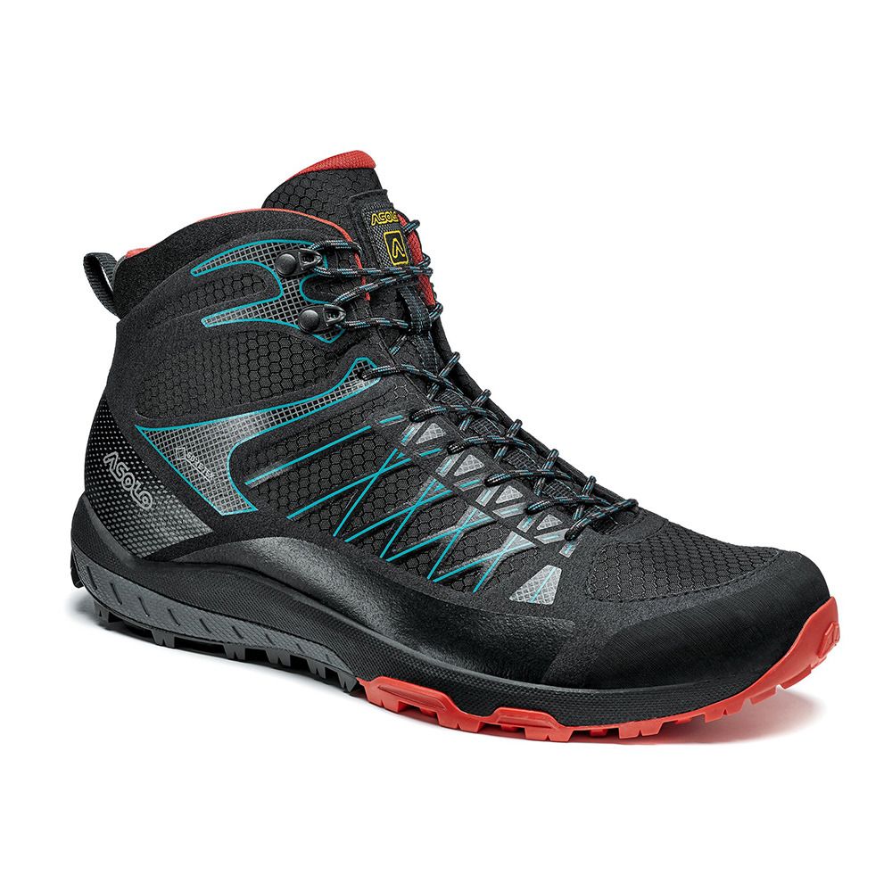 Asolo GRID MID GV - Chaussures randonné Homme nero/rosso