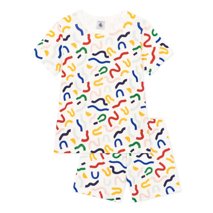 Petit Bateau Pyjama Short Phosphorescent Manuel | Blanc