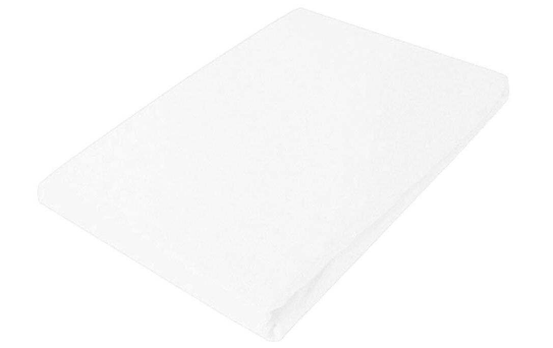 Fixleintuch Uni Satin 180 x 200 cm, WeissLiving Home - qualitativ hochwertige Bettbezüge für Ihr Zuhause