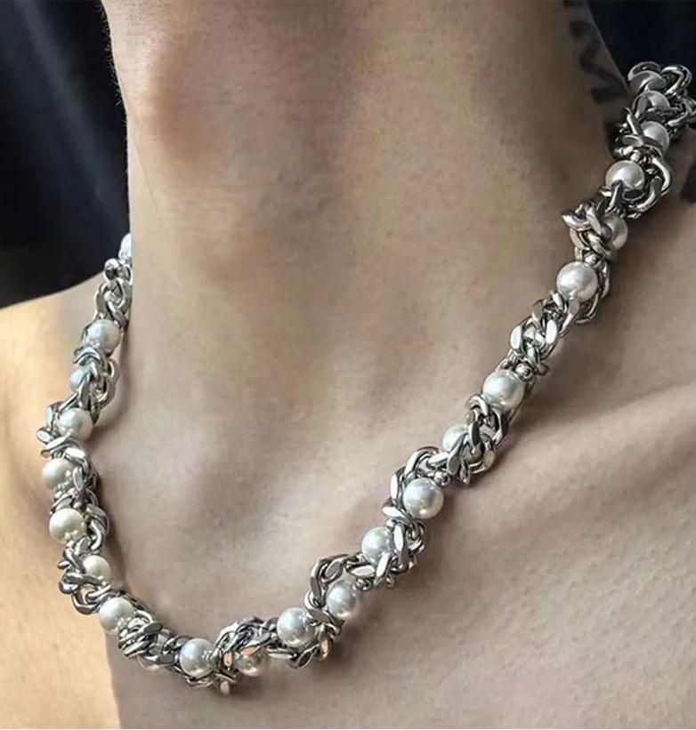 Lilafey - Ketting met imitatieparels en kralen