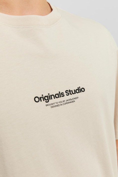 Jack & Jones beige heren t-shirt