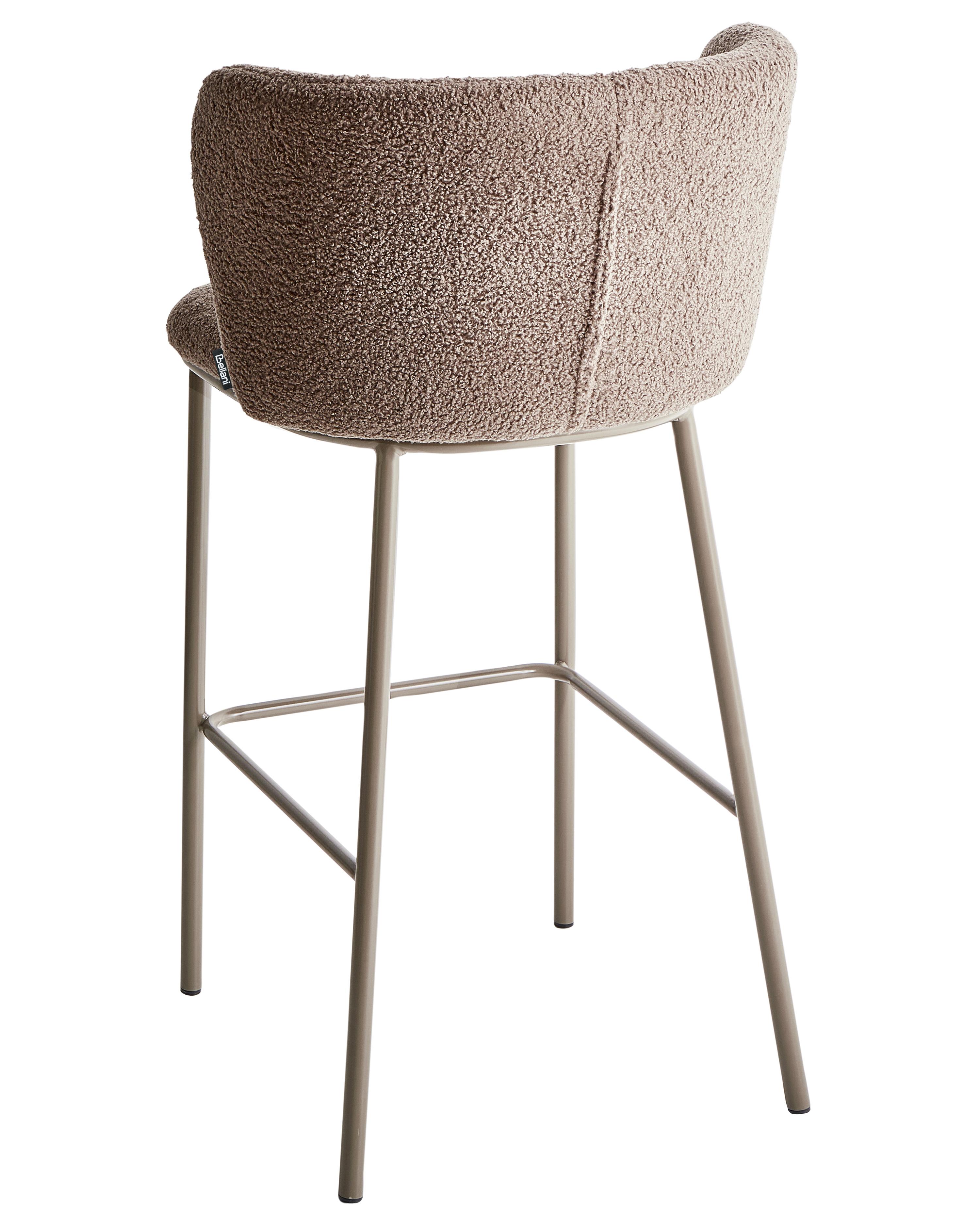 Set van 2 barstoelen MINA II Bouclé Bruin
