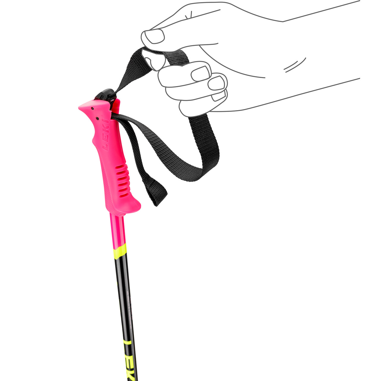Leki Racing Kids neonpink/black/neonyellow | Leki Alpin Skistöcke | Leki | L | MARKEN | XSPO