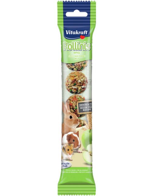 Vitakraft Rollinis Appel - Knaagdiersnack - 48 g