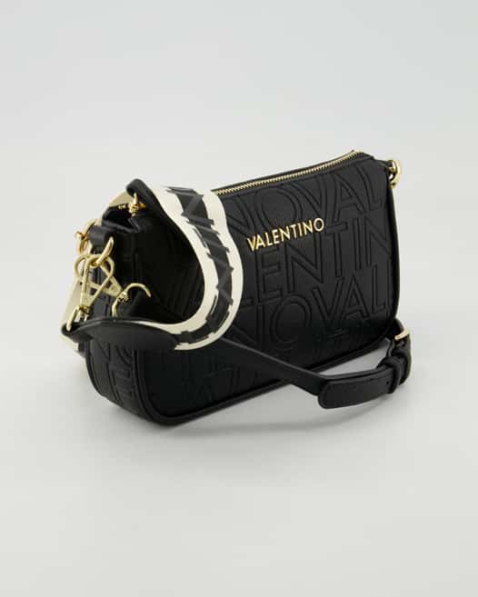 Valentino Crossbody Pansy Handtasche in Schwarz