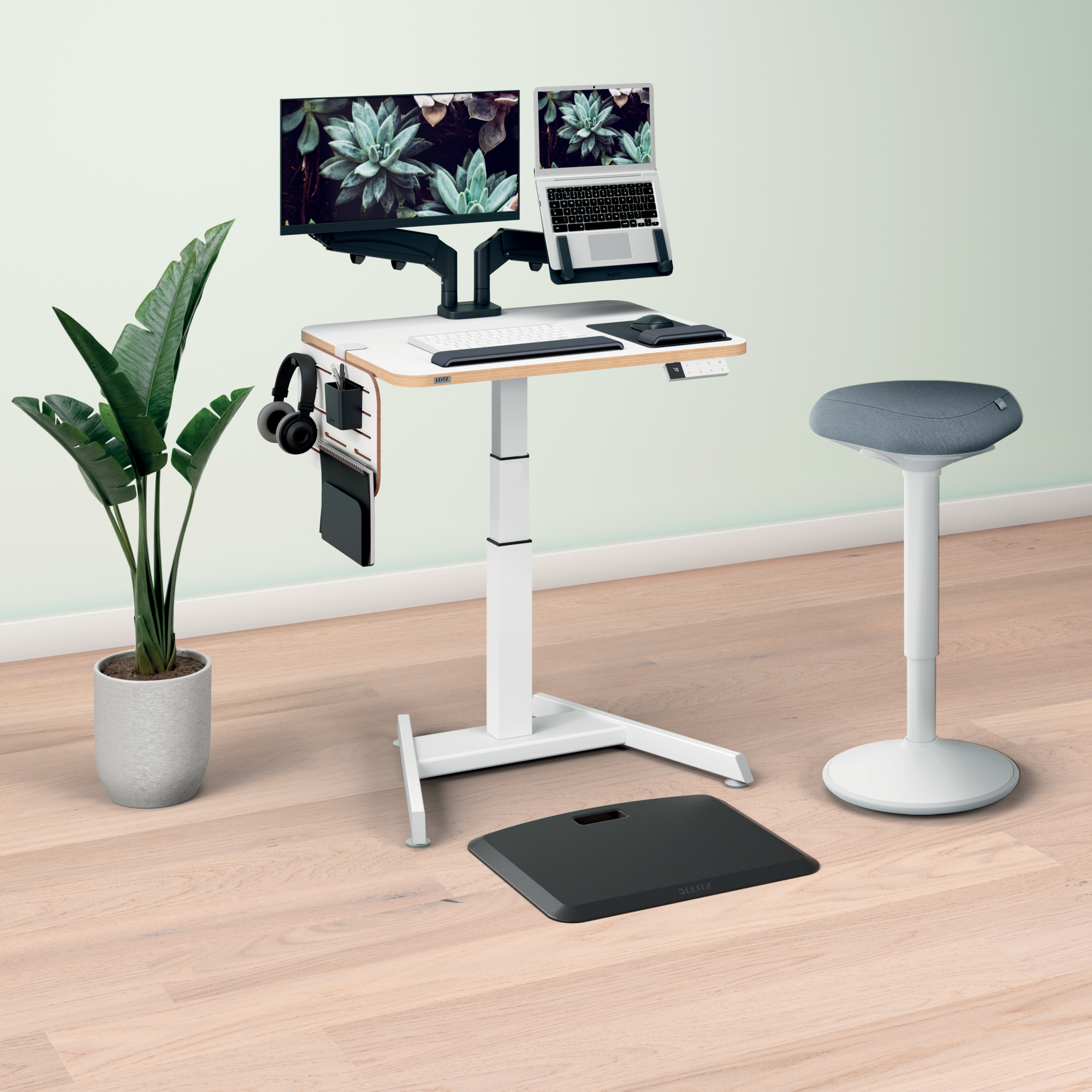Elektrisch Zit-Sta Bureau 80x60 cm wit