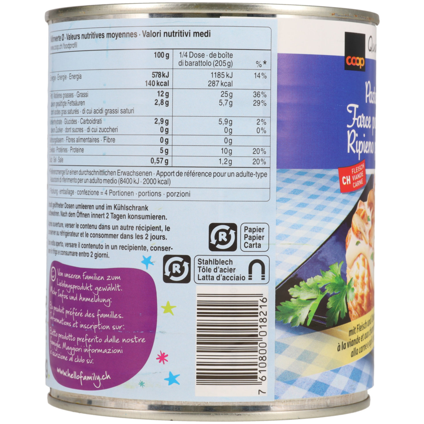 Pastetenfüllung mit Fleisch & Champignons