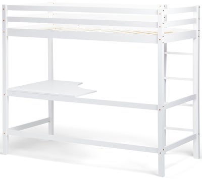 JLY SOFIA Loftseng Med Skrivebord 90x190, Hvit