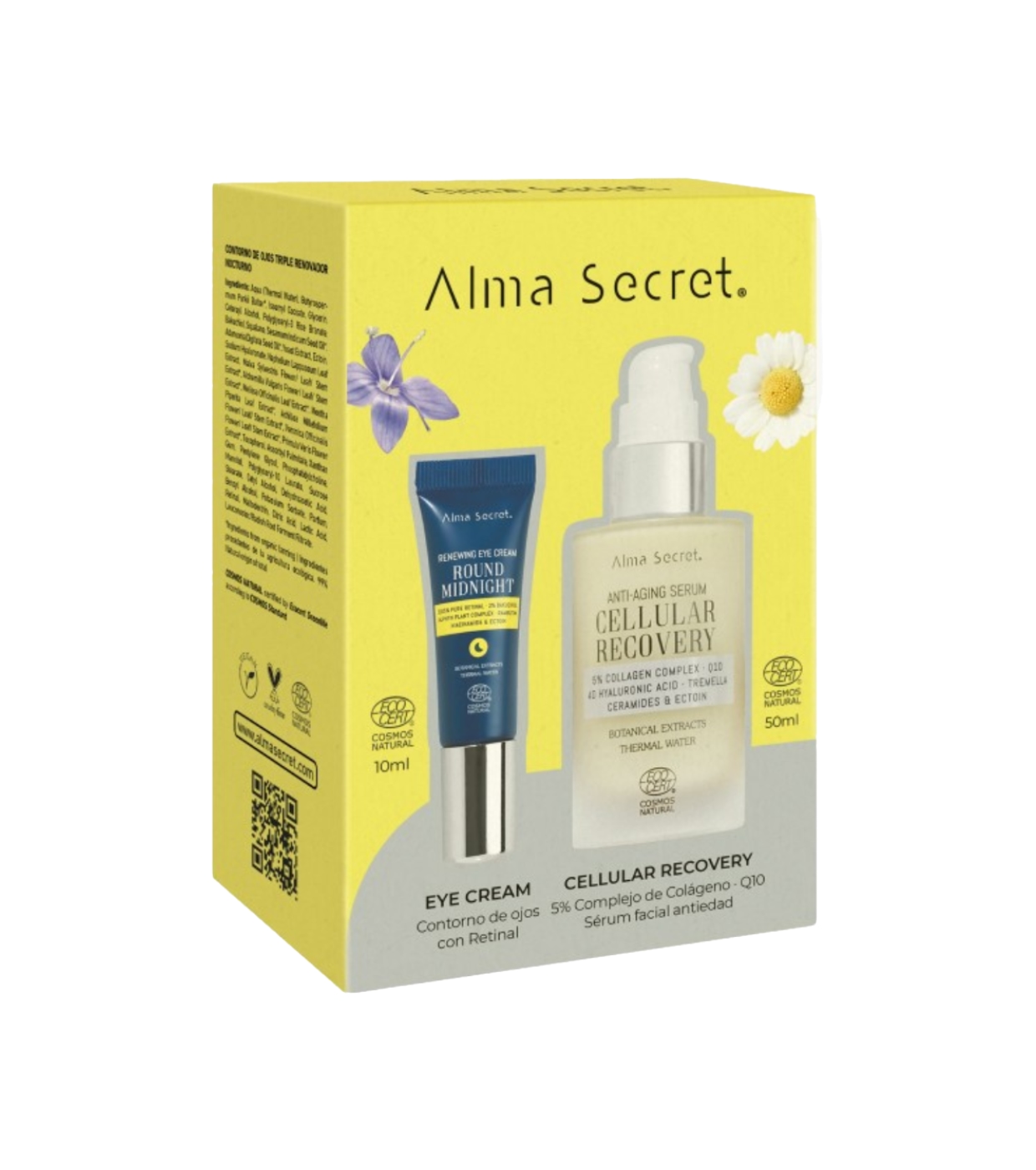 Alma Secret - Conjunto Contorno de Olhos Round Midnight + Sérum Facial Cellular Recovery