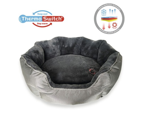 Hondenbed ThermoSwitch Santorini S 45 x 38 cm zilver/grijs