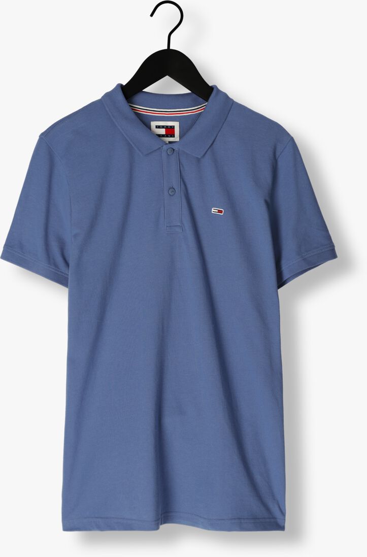 TOMMY JEANS blauwe tommy jeans polo tjm slim placket polo