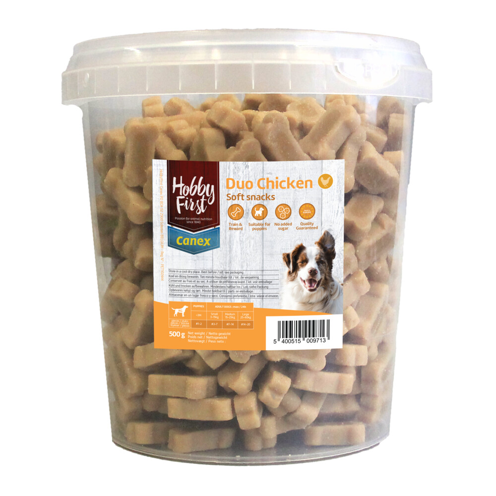 HobbyFirst Canex Soft Hondensnack Duo Chicken500 gr
