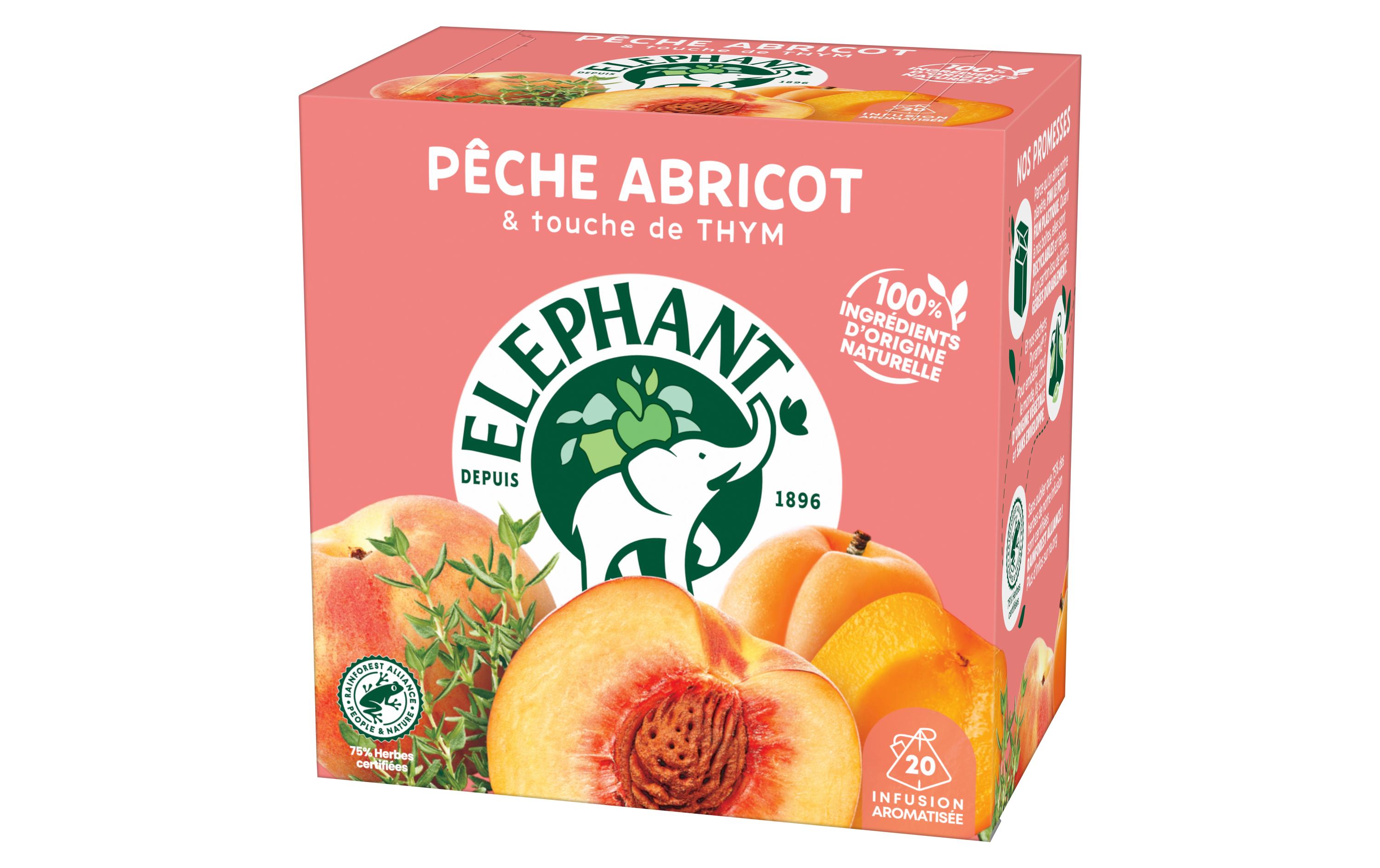 Teebeutel Infusion Péche Abricot 20 StückTee mit Pfirsich und Aprikose