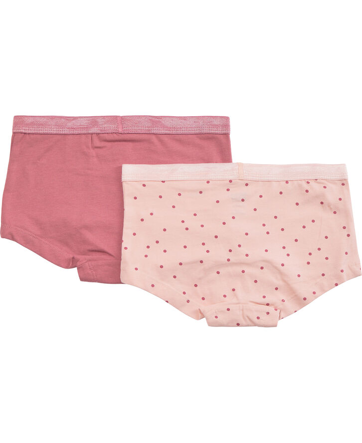 Magasin du Nord Collection Girls Hipsters 2-Pack Rose dot / mesa rose