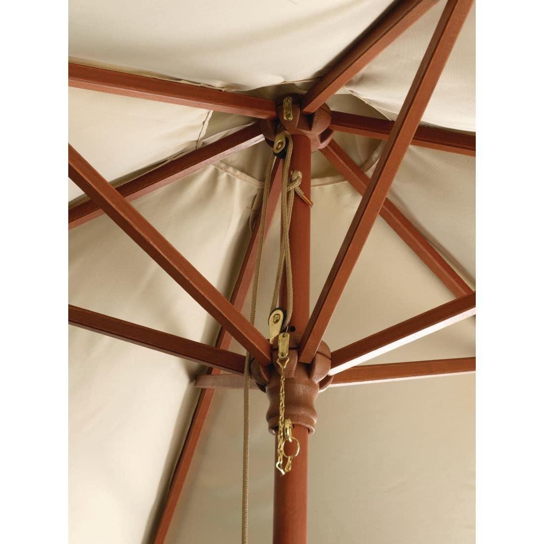 Bolero runder Sonnenschirm, Terrasse, Garten, Sonnenschutz, 3 Meter Durchmesser, Farbe: Creme, Größe: 2,37 (H) x 2,5 (Durchmesser) m, 38 mm Stangendurchmesser, Sockel separat erhältlich, CB513
