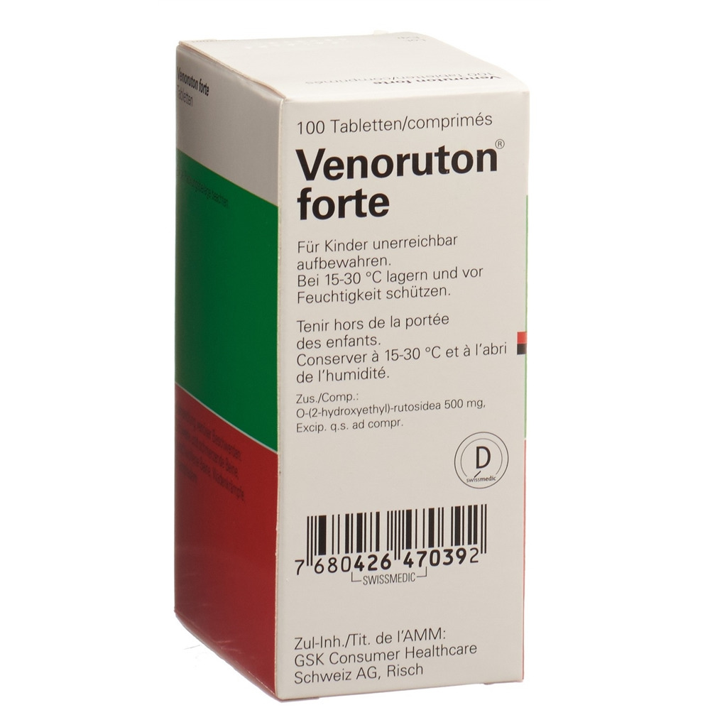 VENORUTON forte Tabl 500 mg Blist 100 Stk