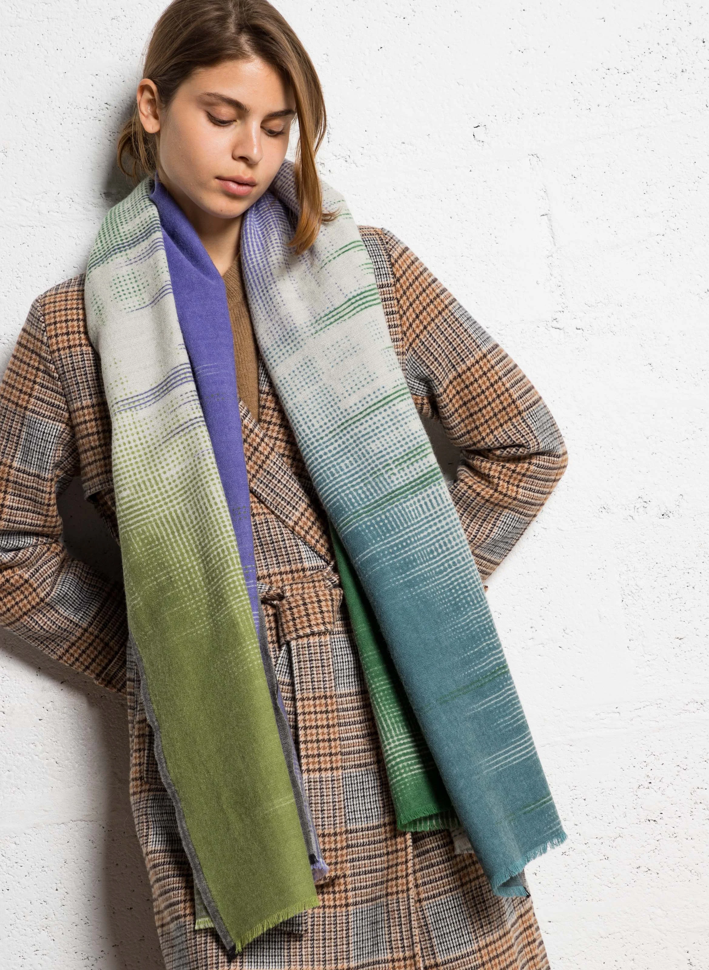 OSMOSE - Foulard imprimé en laine | Multicolore