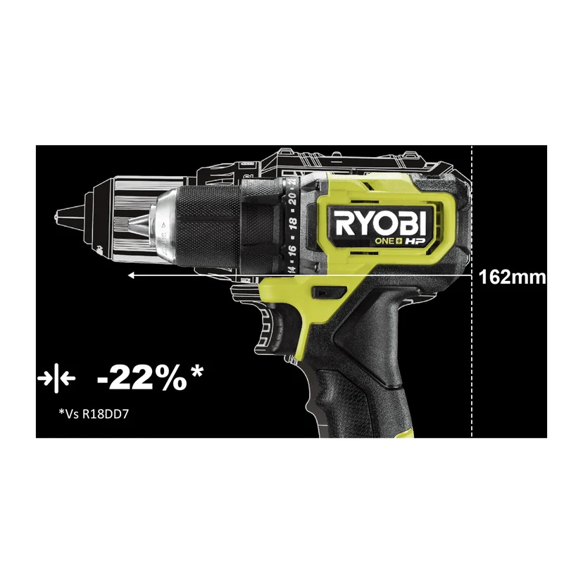 Drill med tilbehørssett 54 Nm 2,0 Ah 18 V