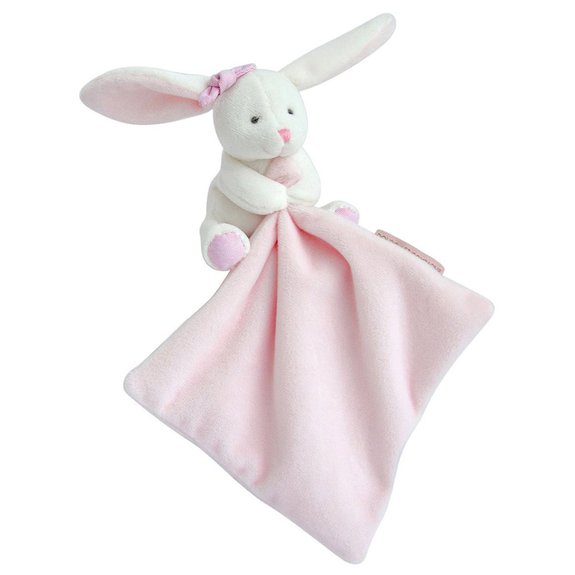 Lapin boite fleur rose