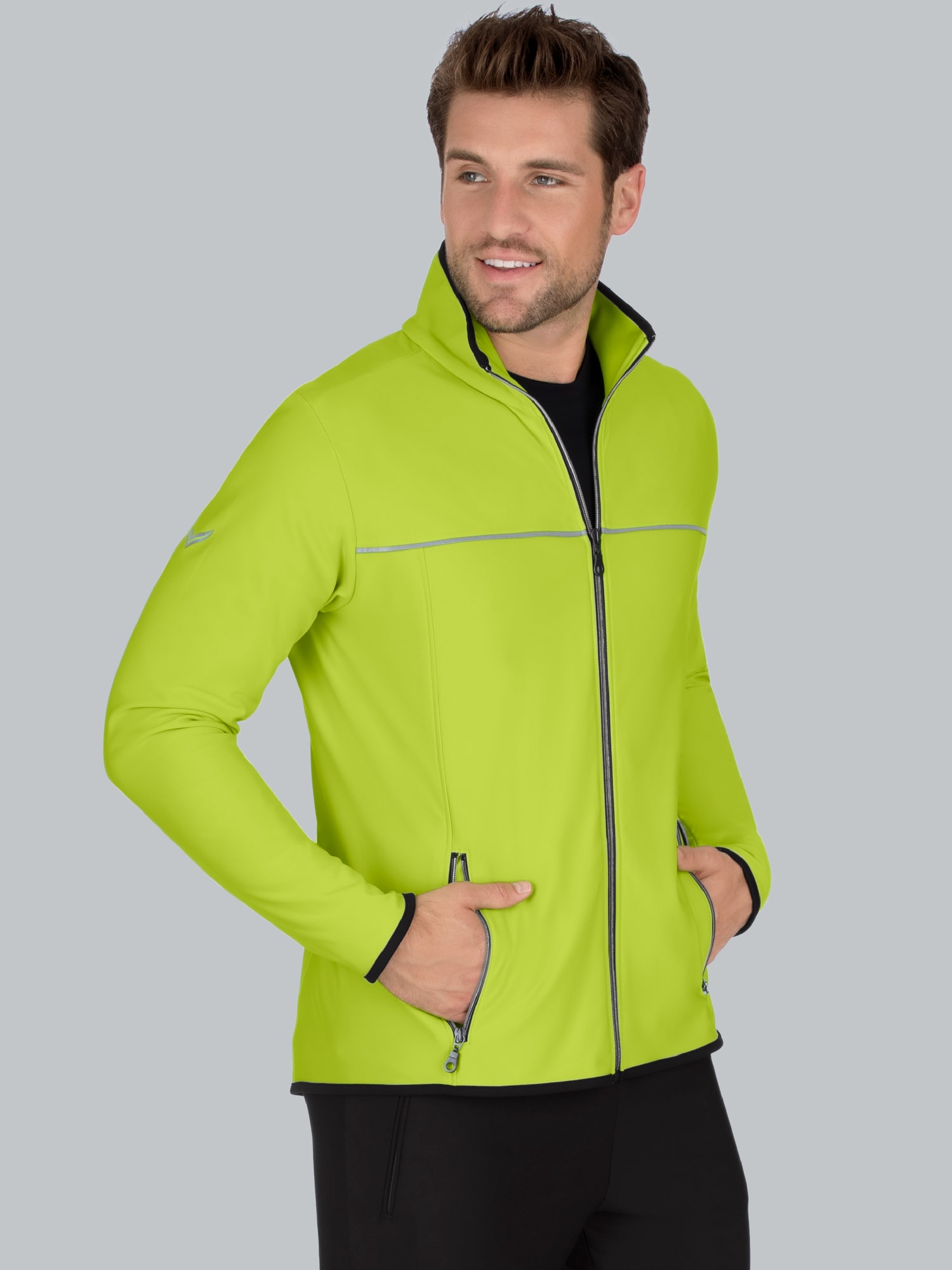Praktische Sportjacke aus Microfaser Lemon