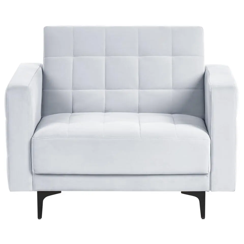 ABERDEEN - Fauteuil - Lichtgrijs - Fluweel