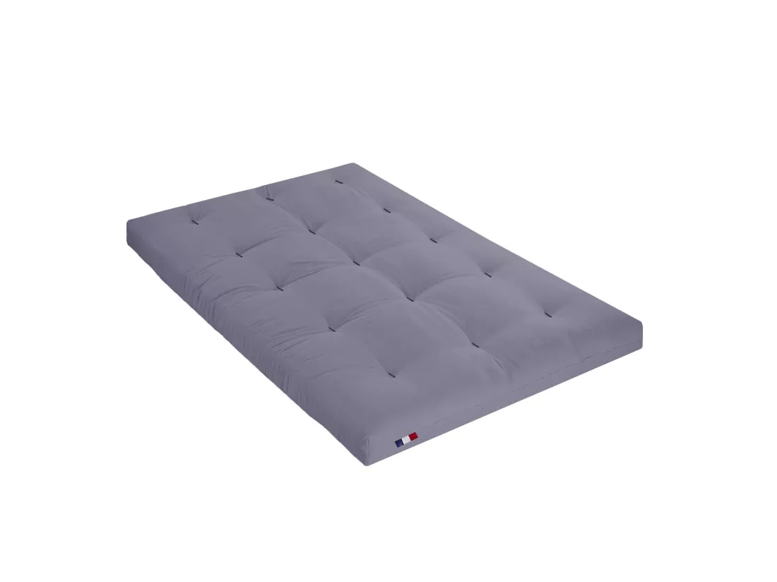 Matelas futon coeur en mousse à mémoire de forme, gris clair 160x200