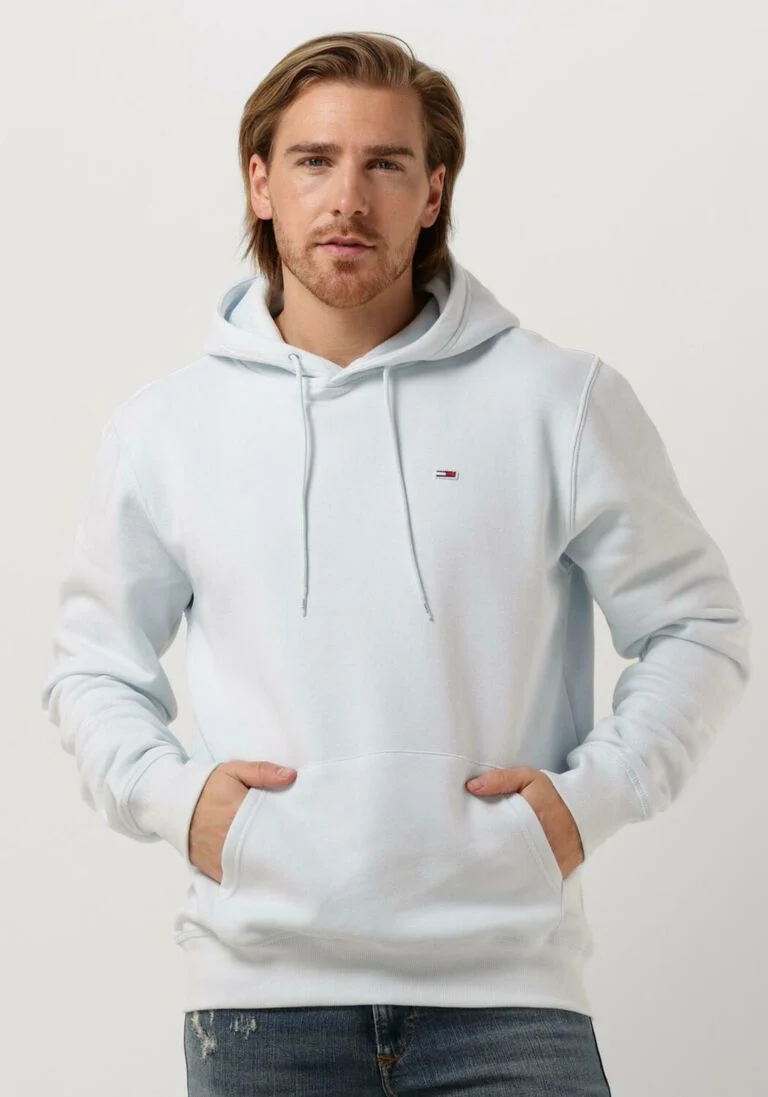 TOMMY JEANS lichtblauwe tommy jeans sweater tjm reg solid hoodie