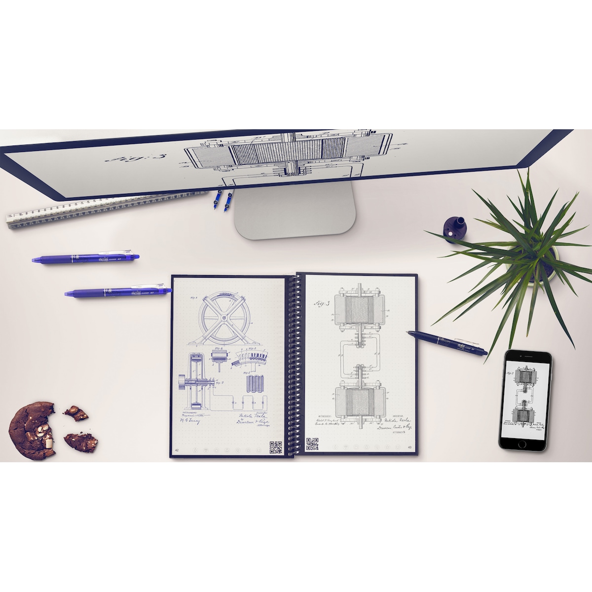 Rocketbook Core Executive gjenbrukbar notatbok A5 (neptune teal)
