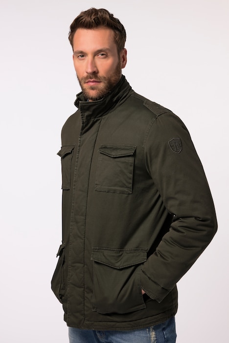 JP 1880 Baumwoll-Jacke, Stehkragen, Zipper, bis 8 XL