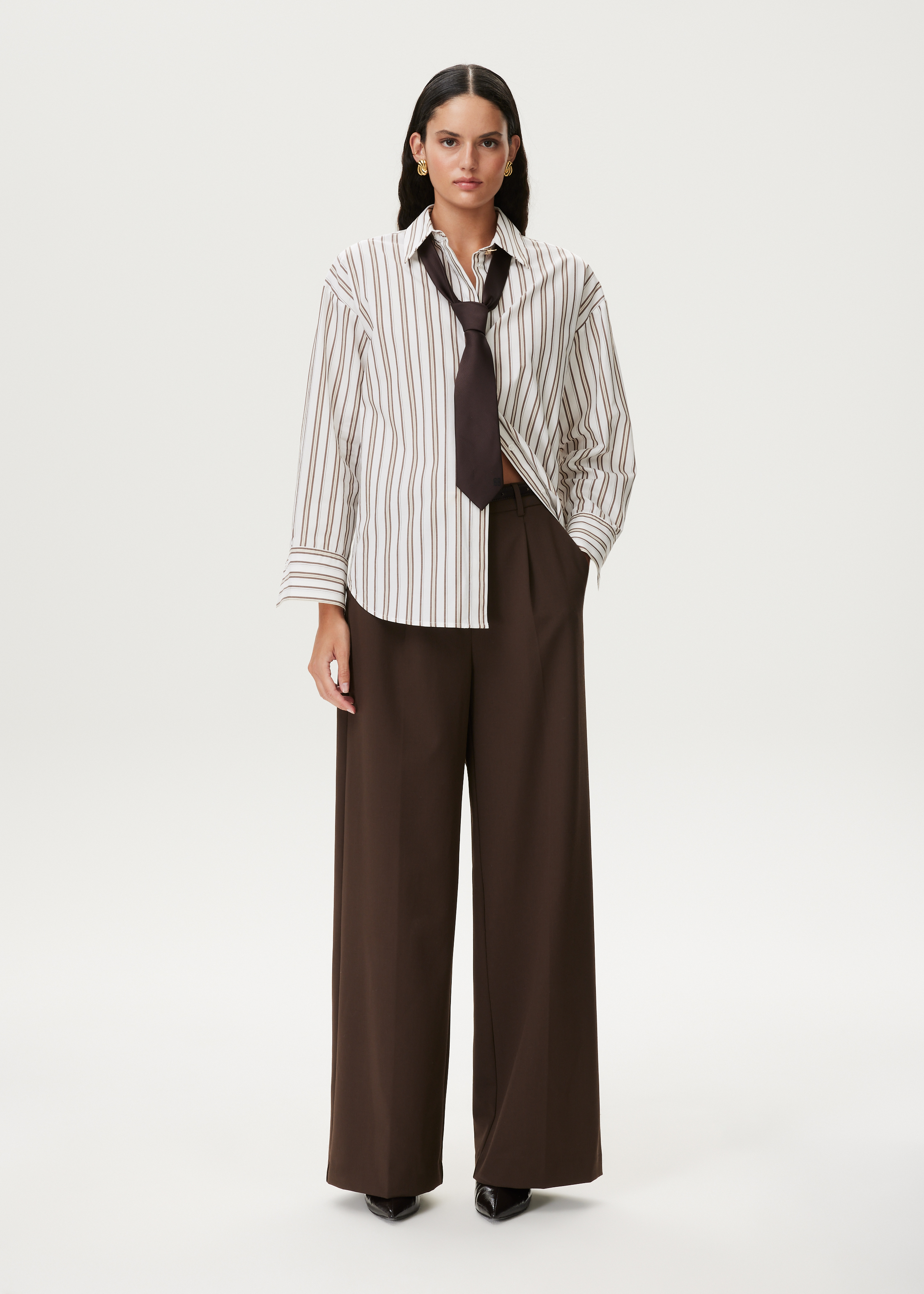 Pinstripe overhemdblouse
