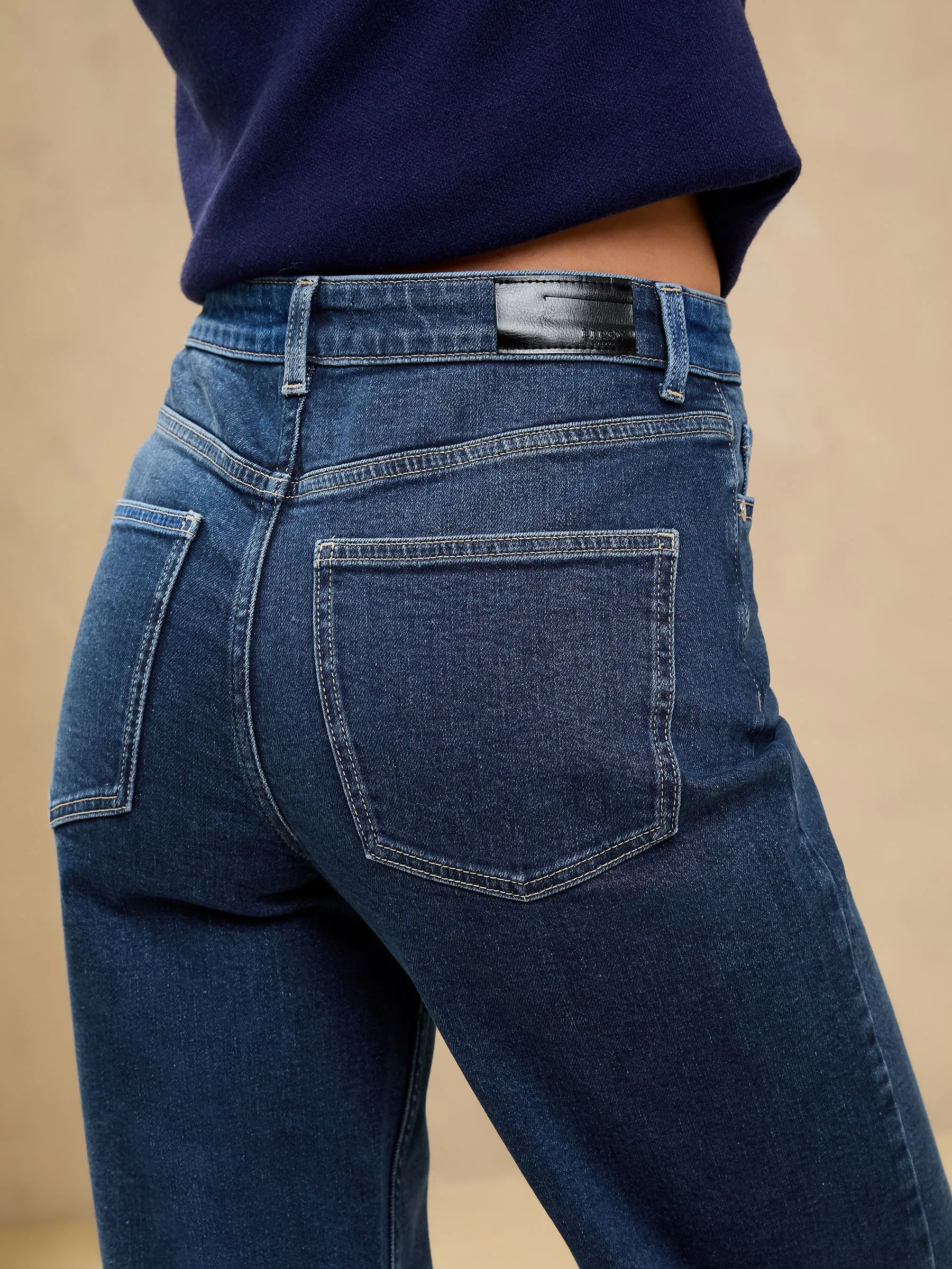 Donkerblauw - Lipsy - Jeans met een middelhoge taille en wijde pijpen