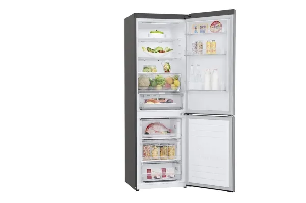 LG Refrigerator GBB71PZDMN A  , Free standing, Combi, Height 186 cm, No Frost system, Fridge net capacity 234 L, Freezer net capacity 107 L, Display, 36 dB, Silver