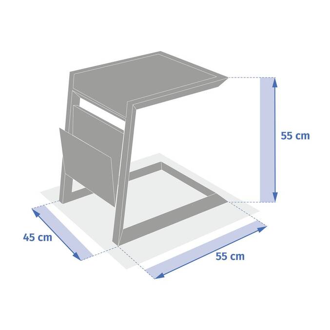 Table d'appoint de jardin carrée ALLURE Argile