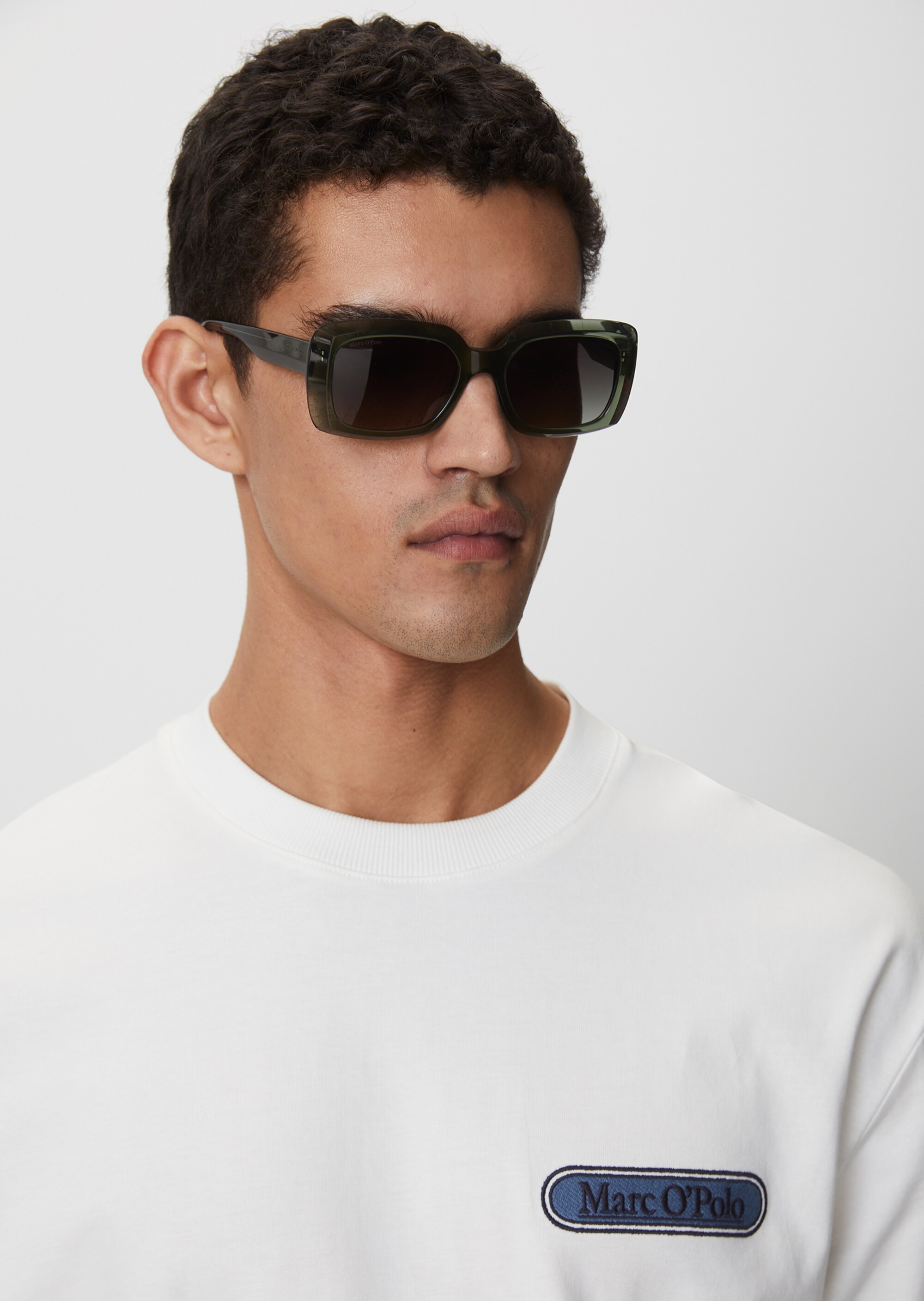 Unisex-Sonnenbrille mit breitem Bio-Acetat-Rahmen
