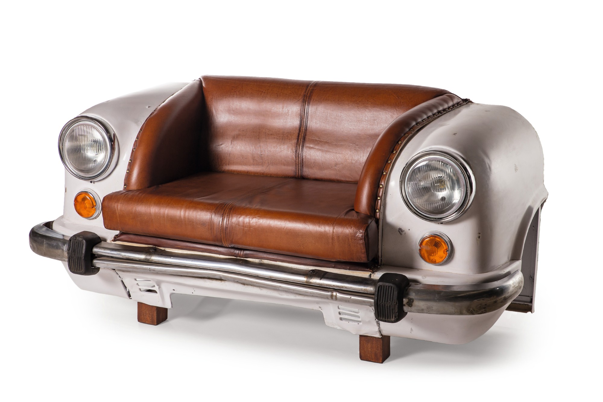 Sofa 'Ambassador Classic', Front, 2-Sitzer, weiß, L 70 cm, B 158 cm, H 83 cm von fischer's lagerhaus