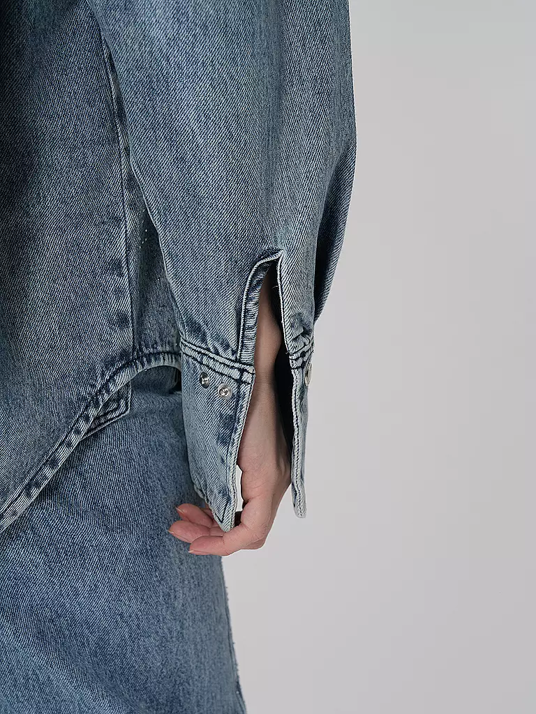 BOSS Jeansbluse C_DENIM blau