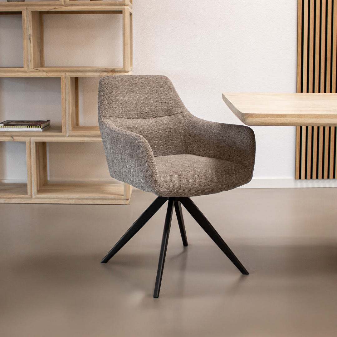 Kick eetkamerstoel Tom Texture - taupe