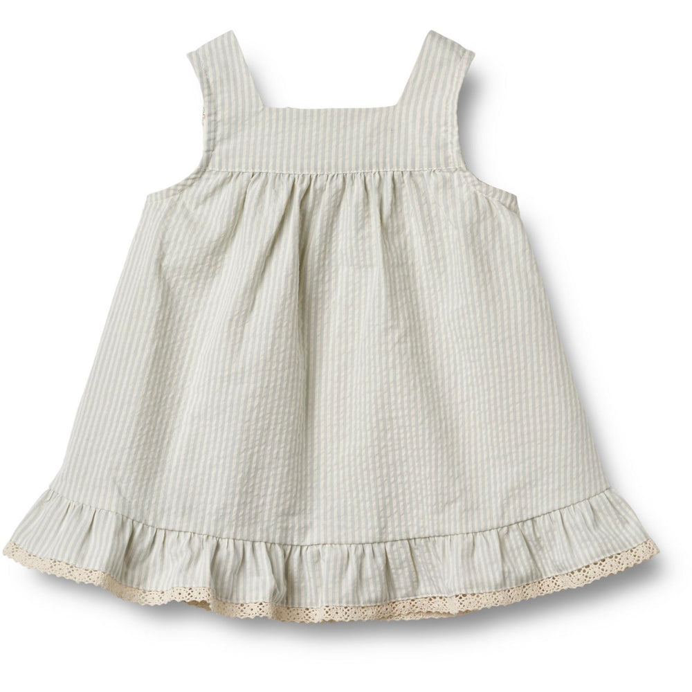 Køb Wheat Summer Blue Stripe Kjole Ruffle Ayla