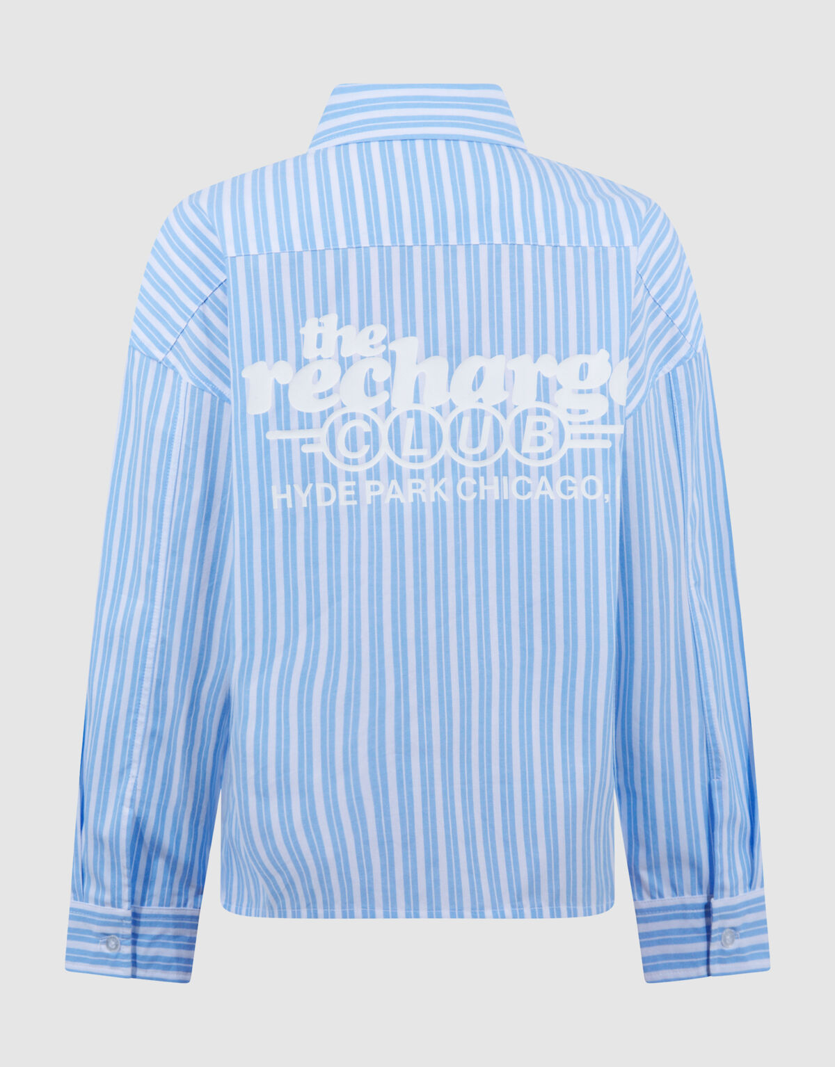 Stripe Artwork Overhemd Lichtblauw