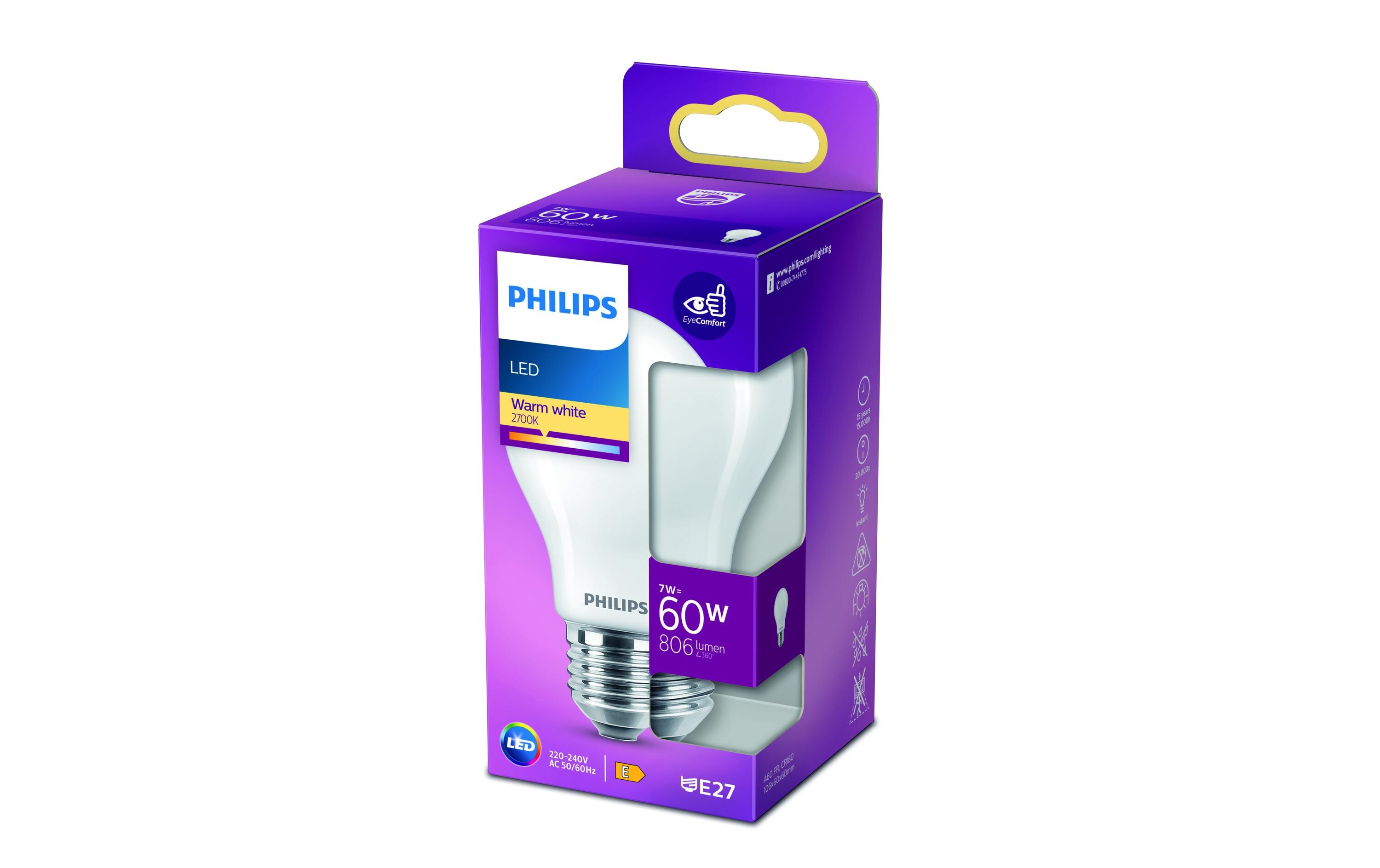 Lampe LEDcla 60W E27 A60 WW FR ND WarmweissLeuchtmittel A60 mit matter Oberfläche