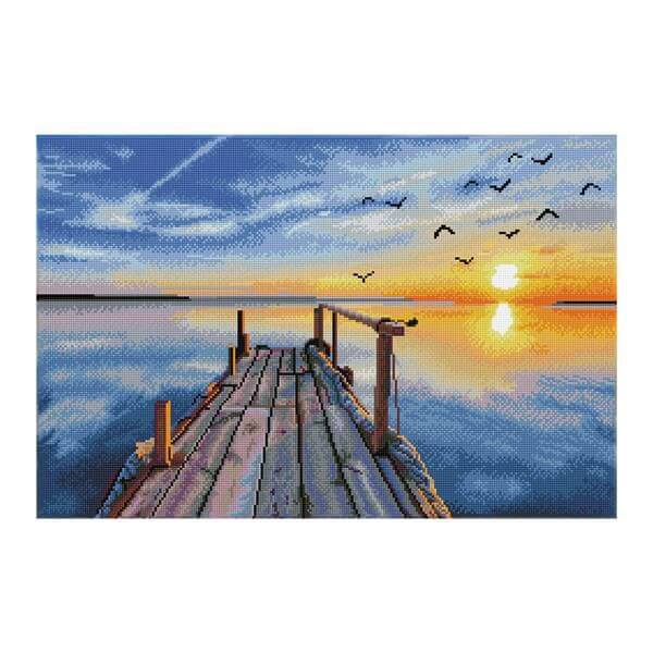 Diamond Painting Sonnenuntergang See