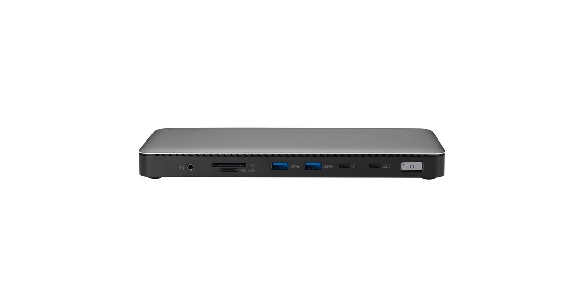 KensingtonSD5760T dockingstation  (Zilver/zwart, Thunderbolt 4, USB-C, USB-A, HDMI, PD)