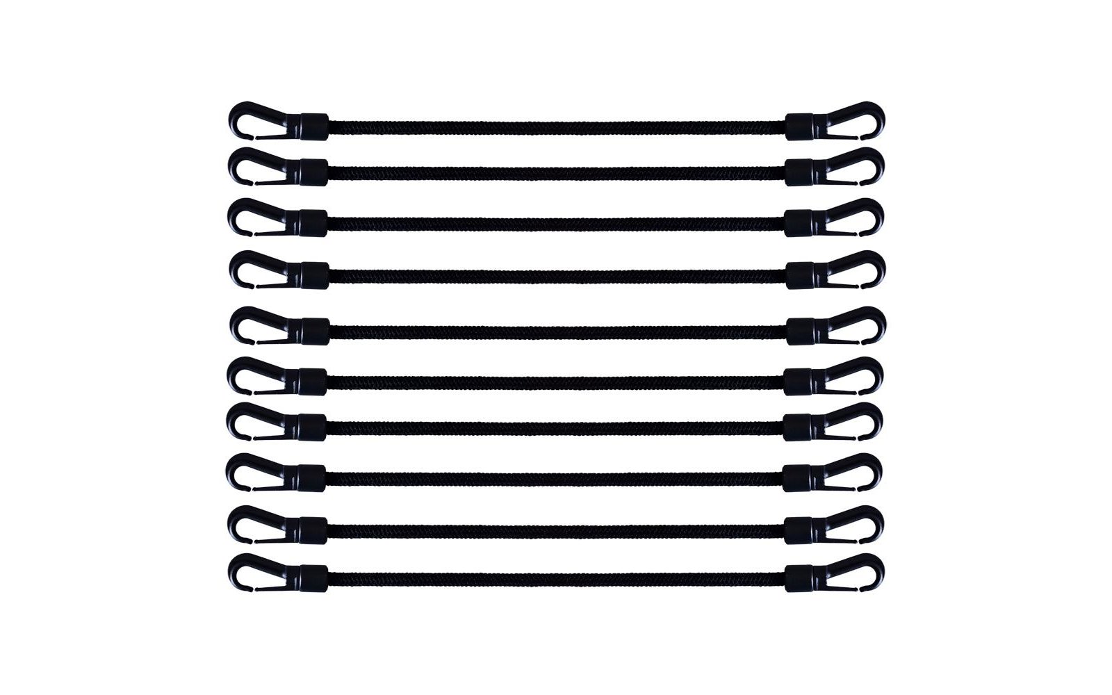 Hindermann Gummispanner mit Kunststoffhaken 27 cm 10er Set