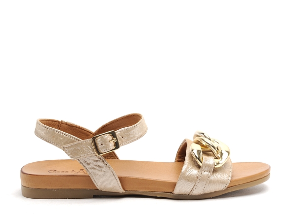 Coco abricot nu pieds plats femme merobert beige