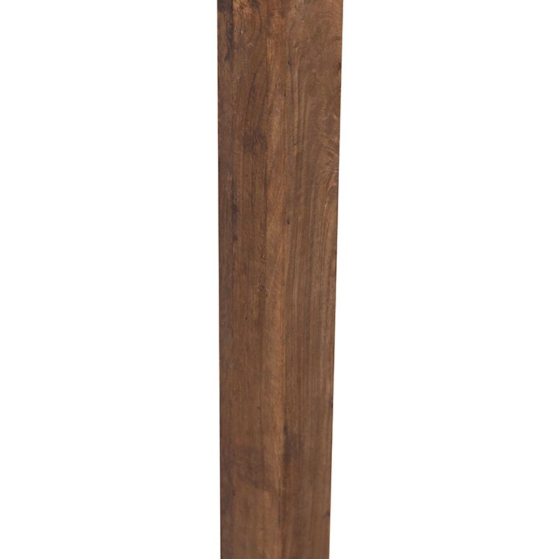 Industriele vloerlamp brons met mango hout - Mangoes