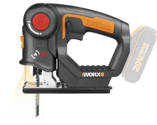 WORX 20V Axis 100mm snoerloze multitoolzaag WX550.9 + GRATIS bonusartikel: 20V accu WA3644 (4,0Ah)