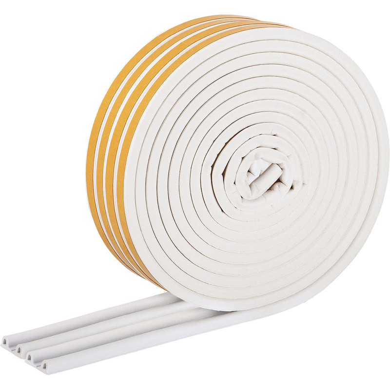 Fix-o-moll tochtband zelfklevend P 9x5,5mm 18m wit