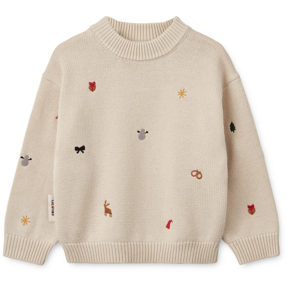 Køb LIEWOOD Holiday / Sandy Orlane Embroidery Strik Jumper