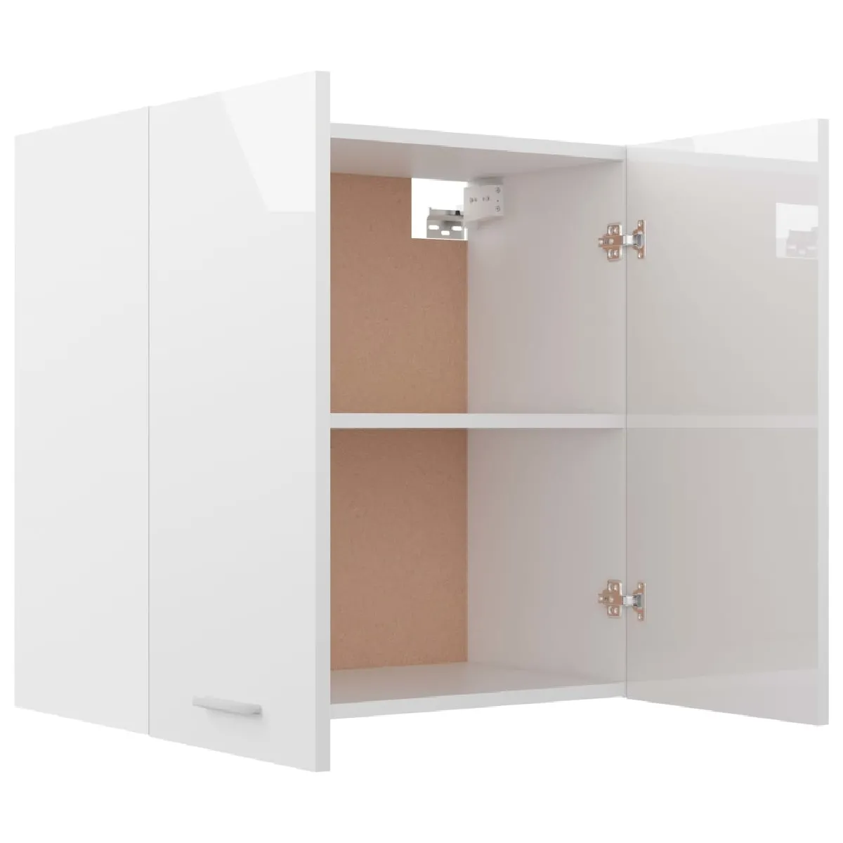 vidaXL Armoire Suspendue - Blanc Brillant