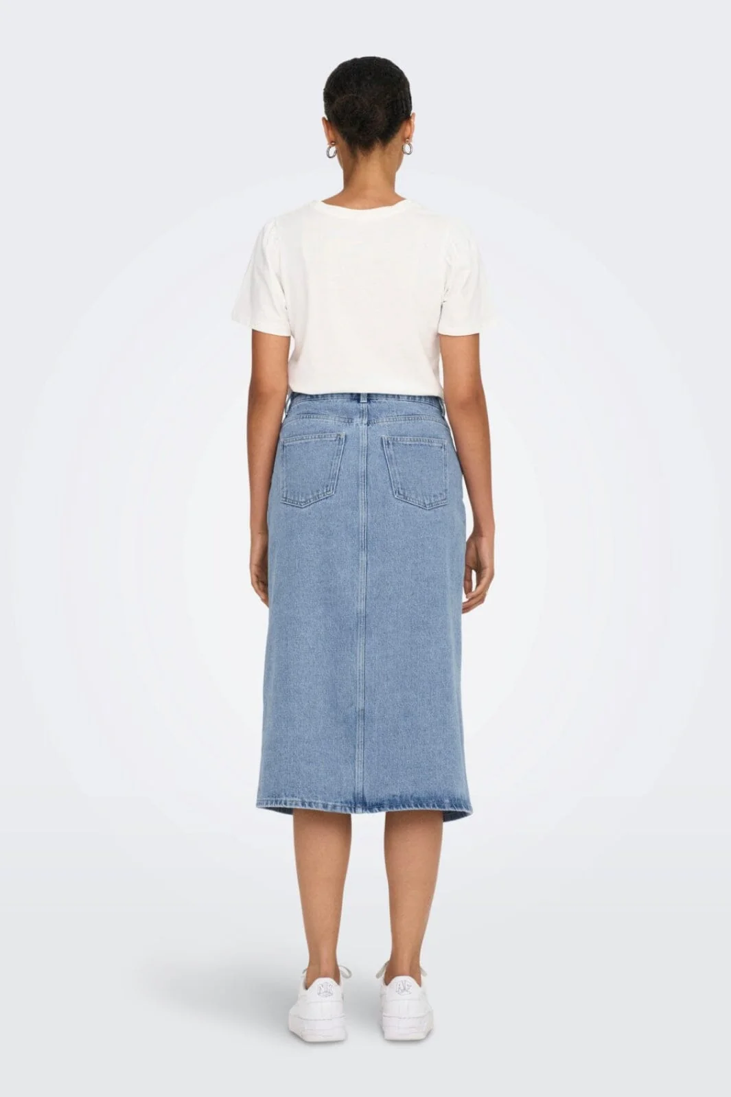 Only Onlbianca Midi Skirt Rea 4460381 light blue denim